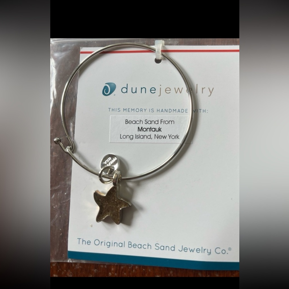 NWT 1 Silver Starfish Bracelet with the Montauk beach sand